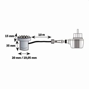 Led-valorengas suihkukaivoihin U509-T Heissner