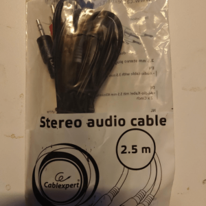 Äänikaapeli 2.5m, 3,5mm-RCA – Cablexpert
