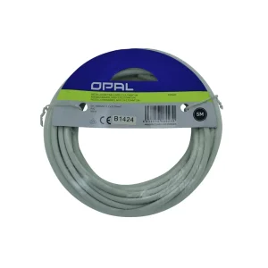 Asennuskaapeli Opal MSO 2x0,75mm2, 5m, valkoinen