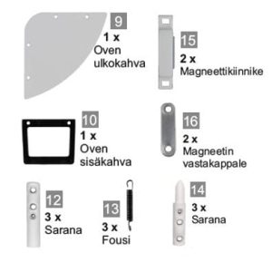 Hyttysovi tarvikepussi valkoinen