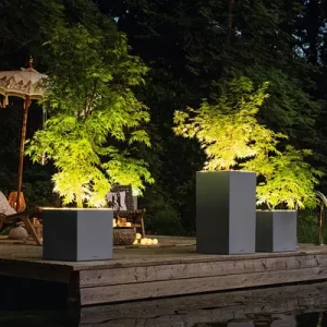 Lechuza Canto Stone 40 Low LED all-in, Quartz white