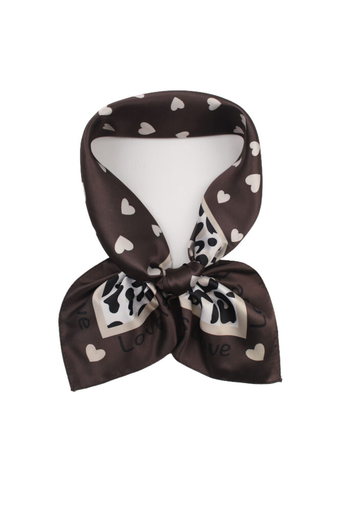 Sydänkuvioinen huivi – Choco - Image 2