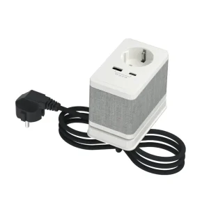 Työpöydän pistorasia Schneider Electric Unica System+, Schuko+USB-A+USB-C, valkoinen